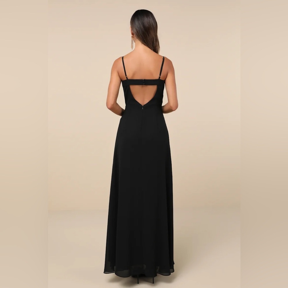 Lulus Stunning Grace Black Cutout A-Line Maxi Dress - Picture 2 of 8